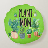 植物ママ – ガーデニング、ママのためのプランターギフト ラウンドクッション (裏面)