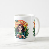 植物ママ コーヒーマグカップ (正面右)