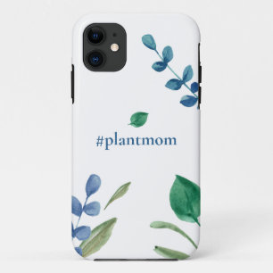 植物ママ 水彩の葉 植物の葉 緑豊かな草 iPhone 11 ケース