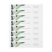 植物モダンの温室ラスチッ結婚クのモノグラム ラップアラウンドラベル (シート)