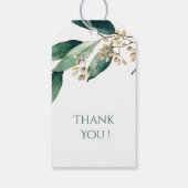 植物モダンの緑の素朴なカップルの贈り物 ギフトタグ (裏面)