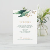 植物モダンの緑の素朴な詳細カード エンクロージャーカード (スタンド正面)