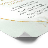 植物モダンの緑の金ゴールドの看板飲料 ポスター (角)