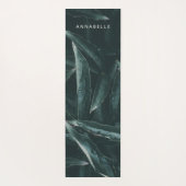 植物モダンの葉の濃い緑のスタイリッシュ葉 ヨガマット (裏面)