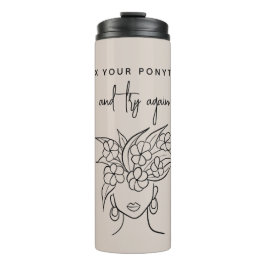 植物モダンを持つ女性を再び試パーソナライズされたす タンブラー