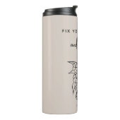 植物モダンを持つ女性を再び試パーソナライズされたす タンブラー (回転左)