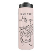 植物モダンを持つ女性を再び試パーソナライズされたす タンブラー (正面)