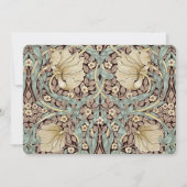 植物モダンアートの「Save the Date」ウェディングカード 招待状 (裏面)