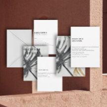 植物モダンウェディング招待状: コレクションII