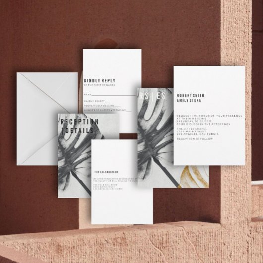 植物モダンウェディング招待状: コレクションII 招待状