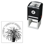 植物モダンポット植物図書室図書室図書室 セルフインキングスタンプ (インサイチュ)