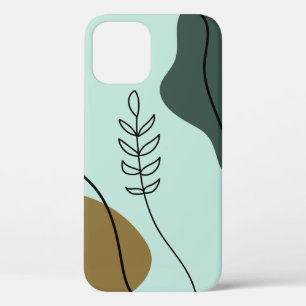 植物モダン学用iPhoneケース iPhone 12ケース