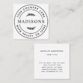 植物モダン学葉  スクエア名刺 (正面/裏面)