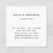 植物モダン学葉  スクエア名刺 (裏面)