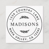 植物モダン学葉  スクエア名刺 (正面)