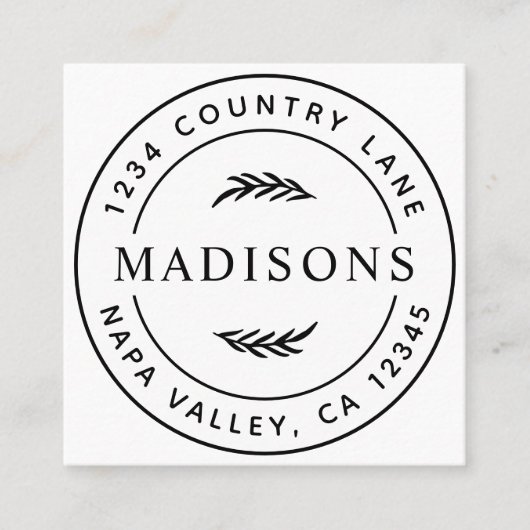 植物モダン学葉  スクエア名刺 (正面)