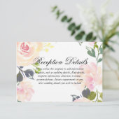 植物モダン エレガント フラワー ウェディング レセプションの詳細 エンクロージャーカード (スタンド正面)