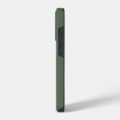 植物モノグラムイニシャルグリーン iPhoneケース (左側面)