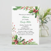 植物ヤドリギガールバプテスマ招待状 招待状 (スタンド正面)