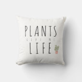 植物ライフトレンディーグラフィックとタイポグラフィ クッション (正面)