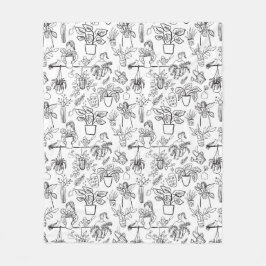 植物ラバーギフトブランケットパーソナライズされた フリースブランケット