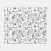 植物ラバーギフトブランケットパーソナライズされた フリースブランケット (正面(横))