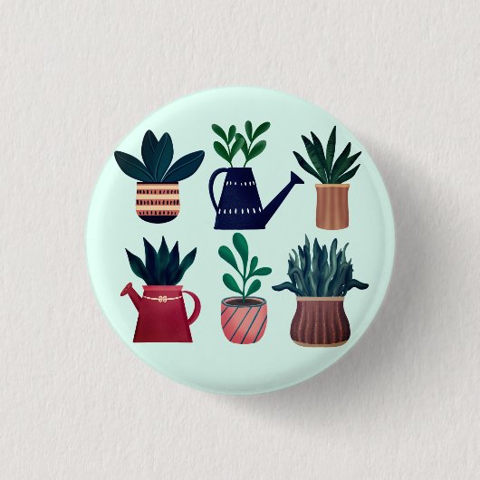 植物ラブ 缶バッジ (正面)