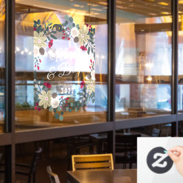 植物リースメリーとブライトリテアント ウィンドウサイン