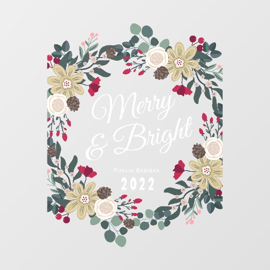 植物リースメリー兼ブライトストア ウィンドウサイン (シート)