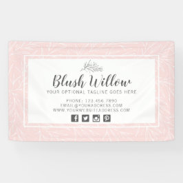 植物リーフブランチモダン赤面ミニマリスト 横断幕