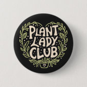 植物レディクラブのグルーヴィーなレトロな美観 缶バッジ (正面)