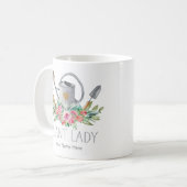 植物レディーボホウォーターカラーガーデナーユーモア コーヒーマグカップ (正面左)