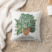 植物レディ熱狂するおもしろい水彩植物レディヘアド クッション (ブランケット)