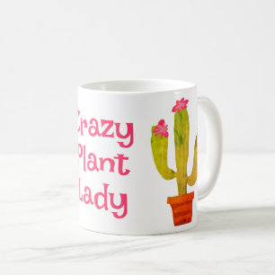 植物レディ熱狂するーコーヒーマグのギフトかわいいサボテン コーヒーマグカップ