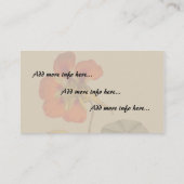 植物ヴィンテージナスターチウムフローラ名刺 名刺 (裏面)