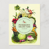 植物ヴィンテージ地元野菜農家 ポストカード (正面)