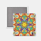 植物万華鏡のように千変万化するパターン磁石 マグネット (正面/裏面)