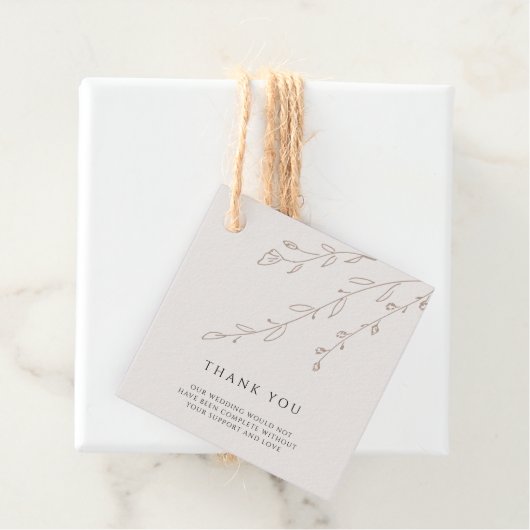 植物中性結婚サンキューカード フェイバータグ (インサイチュ)