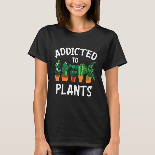 植物中毒 - ガーデナー ガーデニング Tシャツ (正面)
