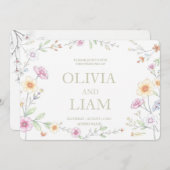 植物予算結婚の 招待状 (正面/裏面)