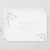 植物予算結婚の 招待状 (裏面)