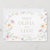 植物予算結婚の 招待状 (正面)