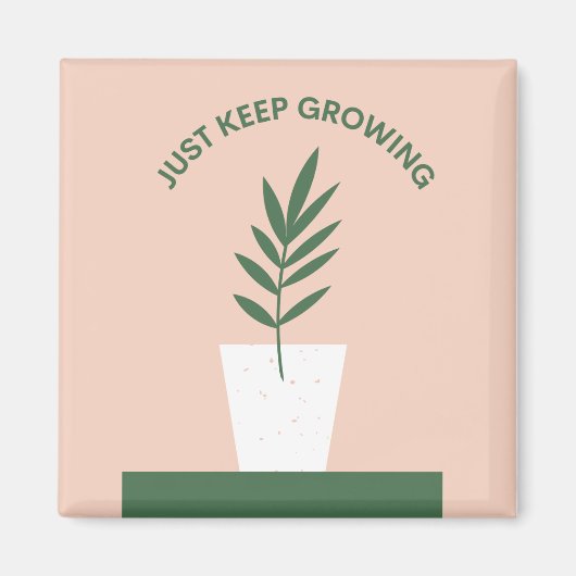 植物保付き感動的のマグネット マグネット (正面)