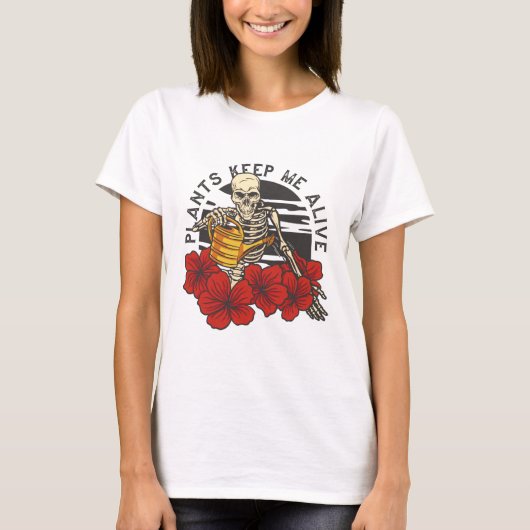 植物保生きスケルトンTシャツ Tシャツ (正面)