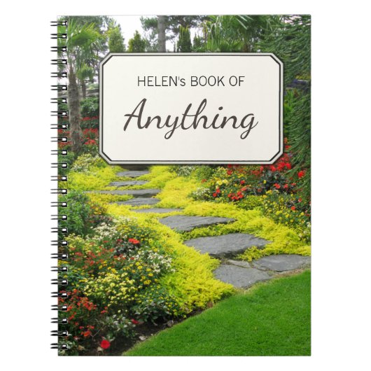 植物写真の動機パーソナライズされた ノートブック (正面)