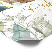 植物写真エレガントコラージュ葬儀へようこそ ポスター (角)