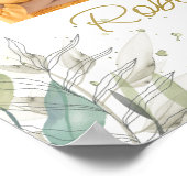 植物写真コラージュ葬儀記念歓迎 ポスター (角)