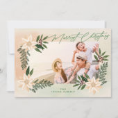 植物写真フレーム |メリークリスマス シーズンカード (正面)