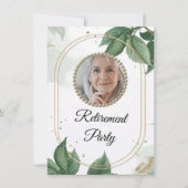 植物写真モダン退職パーティの招待状 招待状 (裏面)