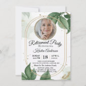 植物写真モダン退職パーティの招待状 招待状 (正面)